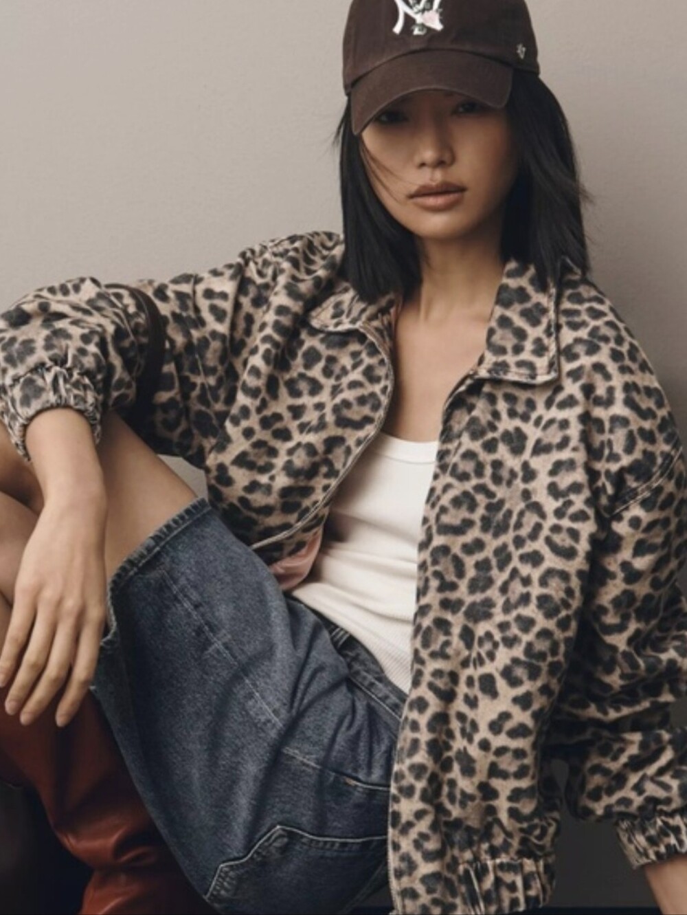 Anthropologie Pilcro Leopard Print Bomber Jacket XS